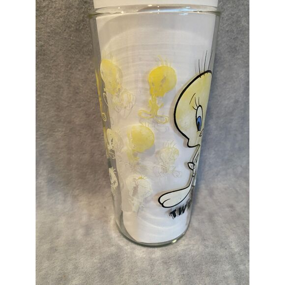 VTG Tweety Bird Looney‎ Tuney Warner Bros. Drinking Glass Tumber - Picture 2 of 6